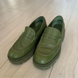 Free People Lyra Lug Sole Loafer Green